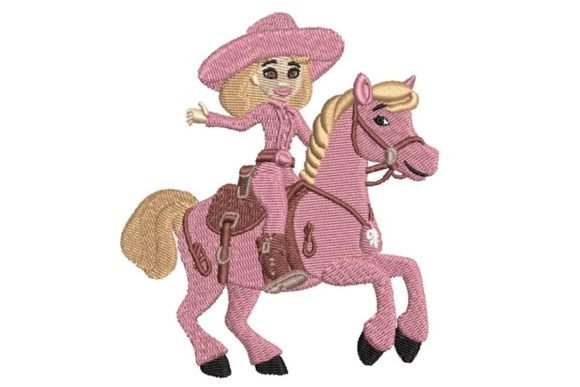 Cartoon Cowgirl Embroidery Design Review