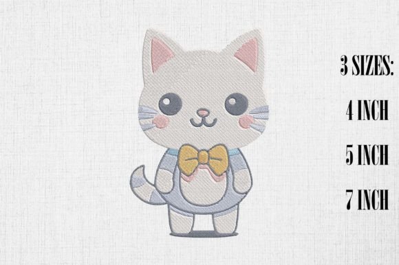 Cute Kitty Cat Embroidery for Seasonal Sales