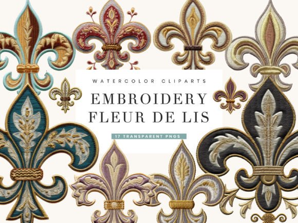 Embroidery Fleur De Lis Clipart Bundle Review