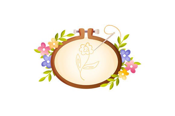 Embroidery Frame Surrounded by Flowers Review