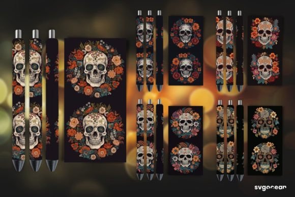 Embroidery Skull Pen Wraps Sublimation Review