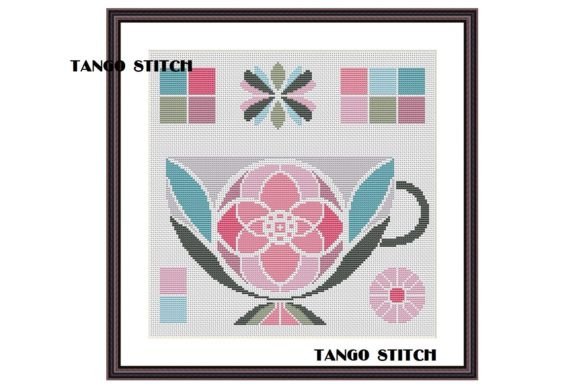 Flower Cup Cross Stitch Hand Embroidery Review