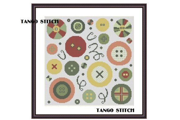 Funny Buttons Cross Stitch Embroidery for Seasonal Collections