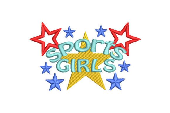 Sports Girls Font with Star Embroidery Design Review